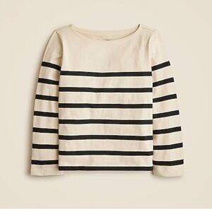 NWOT J. Crew Classic Mariner Cloth Boatneck Natural Black